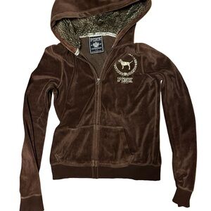 Victoria's Secret Brown Velour Hoodie